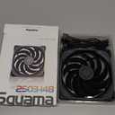Geometric Future Squama 2503 RGB PWM Fan - 140mm - 1 Pack  Performance & Silent Balance - Dual Lighting Loop - 5V 3pin addressable RGB - 4pin PWM - Black (GEO-S2503B-14S)