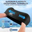 Whlae Extra Large Swim Cap, Featuring A Durable Silicone Strap and Waterproof Ear Design, Suitable for Long Hair, Thick Curly Hair and African Braids, Large