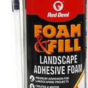 Red Devil 0916 Spray Foam & Fill Landscape Adhesive Foam, Gap Filler, 12 oz, Black, 1 Pack