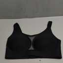 Tupirel Women's Plus Size Jelly Wireless Push Up Bra - Full Coverage T-Shirt Bralette, Comfortable Everyday Wear, L, Black