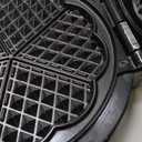 Mueller Heart 5 Waffle Maker, Waffle Iron, Adjustable Browning Control & Nonstick, Cool Touch Handle, Easy to Clean, Small Kitchen Appliances