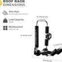 Kayak Roof Rack, Aluminum Kayak Carrier Folding J-Style Universal 3-in-1 Multifunction for Canoe, SUP, Kayaks, Surfboard Rooftop Mount on SUV, Car and Truck Crossbars