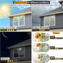 4 x Window Privacy Film with Cutting Grid, Non-Adhesive Stained Glass Window Film Decorative, Static Cling Privacy Window Film (Leaf Rainbow,17.5 X 78.7 inch)