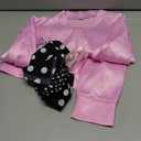 Edinoy 1950s Pink Satin Jacket with Scarf Earrings Cat Eye Glasses Halloween Women's Cosplay Costume, S