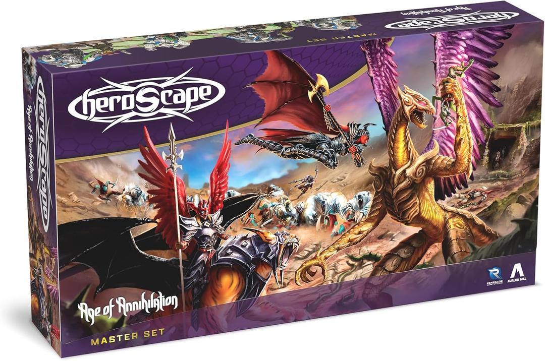Renegade Game Studios Heroscape Age of Annihilation Master Set -20 Unpainted Yet Highly Detailed Miniatures, for 2 Players, Ages 14+, Tons of Content to Support Epic Gaming Sessions