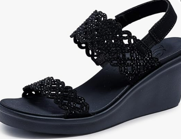 Skechers Women's Rumble on - Sassy Dayz Wedge Sandals
 6