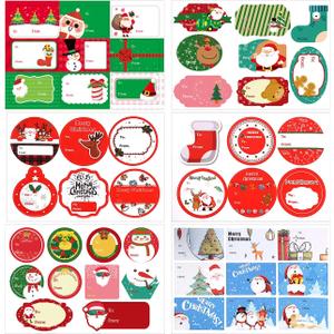 144-Count Christmas Tags Sticker, 48 Jumbo Designs - Christmas Self Adhesive Name Tags Stickers, Holiday Present Labels (Small)