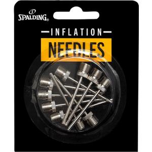 Spalding Inflation Needles |Sports Ball Air Pump Needles (10 Pack - Silver)