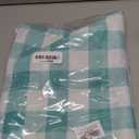 Hiasan 60 x 102 Inch Checkered Tablecloth Rectangle - Waterproof, Wrinkle Resistant and Washable Gingham Table Cloth for Outdoor Picnic, Kitchen and Holiday Dinner, Aqua and White
