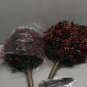 12 in Fall Artificial Boxwood Ball Topiary Shrub 24 in. Green Outdoor UV Resistant Plant 2 Pack for Porch