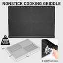 Utheer Stove Top Griddle for Gas & Electric Stove Lightweight Cast Aluminum, Flat Top Nonstick Reversible Grill & Griddle Pan for Stovetop Cooking, PFAS-Free Ceramic Nonstick, 23" x 16"