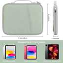 3 x 9-11 Inch Tablet Carrying Sleeve, Padded Travel Bag for iPad Pro 11-in (M4), iPad 10.9 (10th Gen), iPad Air 11-in (M2), Galaxy Tab S9/S8 (Green-Updated Version, 9-11)