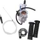 Carburetor Carb Replacement for HONDA XR 100 XR 100R XR100R XR100 CRF100F XR200 XR200R XL125S XL100S CB125S with Handlebar Hand Grips Throttle Cable