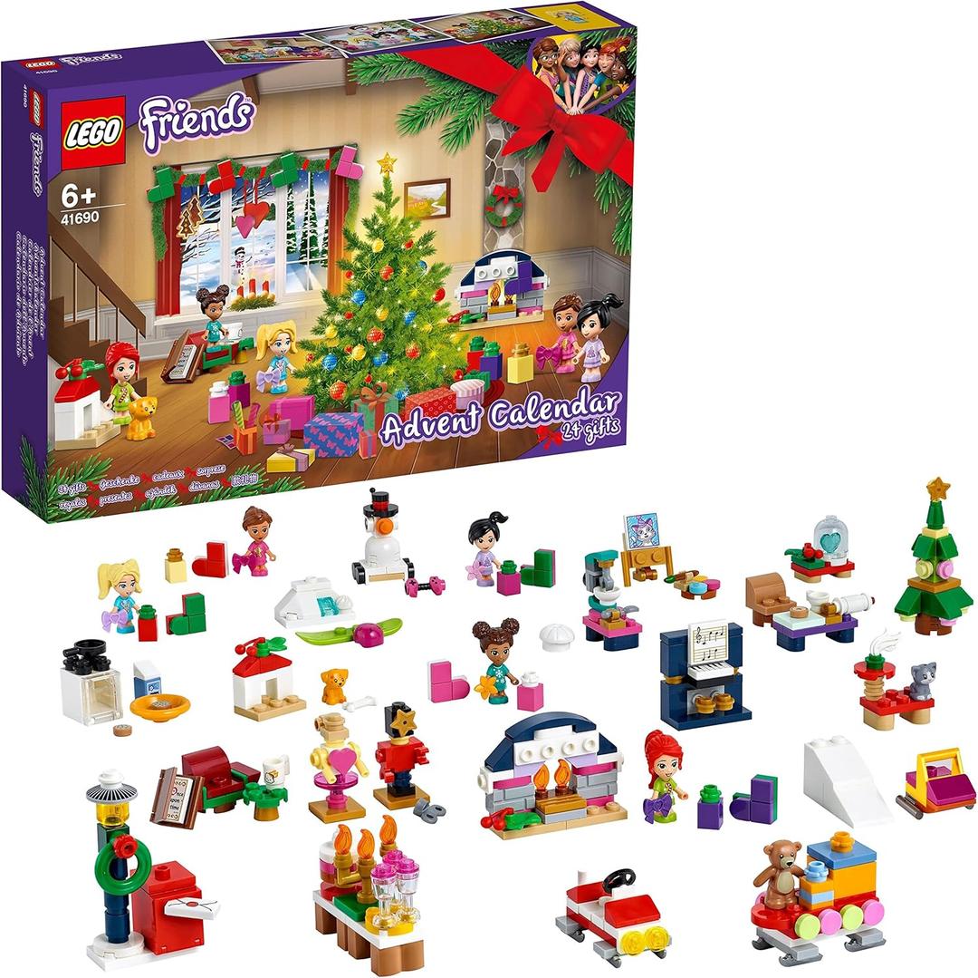LEGO Friends Advent Calendar 41690 Building Kit;Christmas Countdown for Creative Kids
