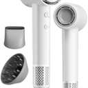 Tideway Hair Dryer, Blow Dryer with Diffuser, Ionic Professional High-Speed 1500W Low-Noise, 110,000 RPM Brushless Motor, Fast Drying, Travel Compact for Women & Men (White)