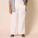 Amazon Essentials Women's Pull On Linen Blend Drawstring Relaxed Fit Wide Leg Pant, XL