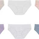 Women's Organic Cotton Panties Pack, ComfortSoft Underwear, 6-Pack, Size M