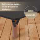 Stacking Chair Cover, 420D Patio Chair Cover, Outdoor Patio Furniture Covers for Stacked Chairs, Outdoor Lawn Dining Chair Covers 1 Pack (28" W x 28" D x 49" H) (Black)