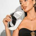 Acrylic Clutch Purse for Women Evening Bag, Irregular Shell Acrylic Purse Box Clutch with Chain for Party Wedding Prom