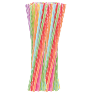 OGGI Set of 36 Twist Reusable Drinking Straws- Rainbow Straws, Reusable Perfect for Preserving Jar Cups, Tumblers, & More, Eco-Friendly Plastic Straws, Includes Assorted Colors