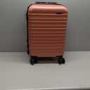 Amazon Basics 21" Hardside Carry-On Luggage, Hardshell Suitcase With Wheels, Expandable For Up to 25% More Space, With Scratch-Resistant Surface, Four Multi-directional Wheels, Rose Gold