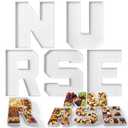 5 Pcs Nurse Letter Fillable Tray Cardboard Letter Trays Nursing Party Supply Decoration for Food Chocolate Candy Cake Dinner Dessert Plates for Nurses Week Nurse Graduation Party Decorations