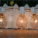 G40 Replacement Light Bulbs, 120V 5W Clear Globe Bulb, E12 C7 Candelabra Base, 1.5 Inch Glass Incandescent Bulbs for Indoor Outdoor Patio String Lights, Warm White -25 Pack