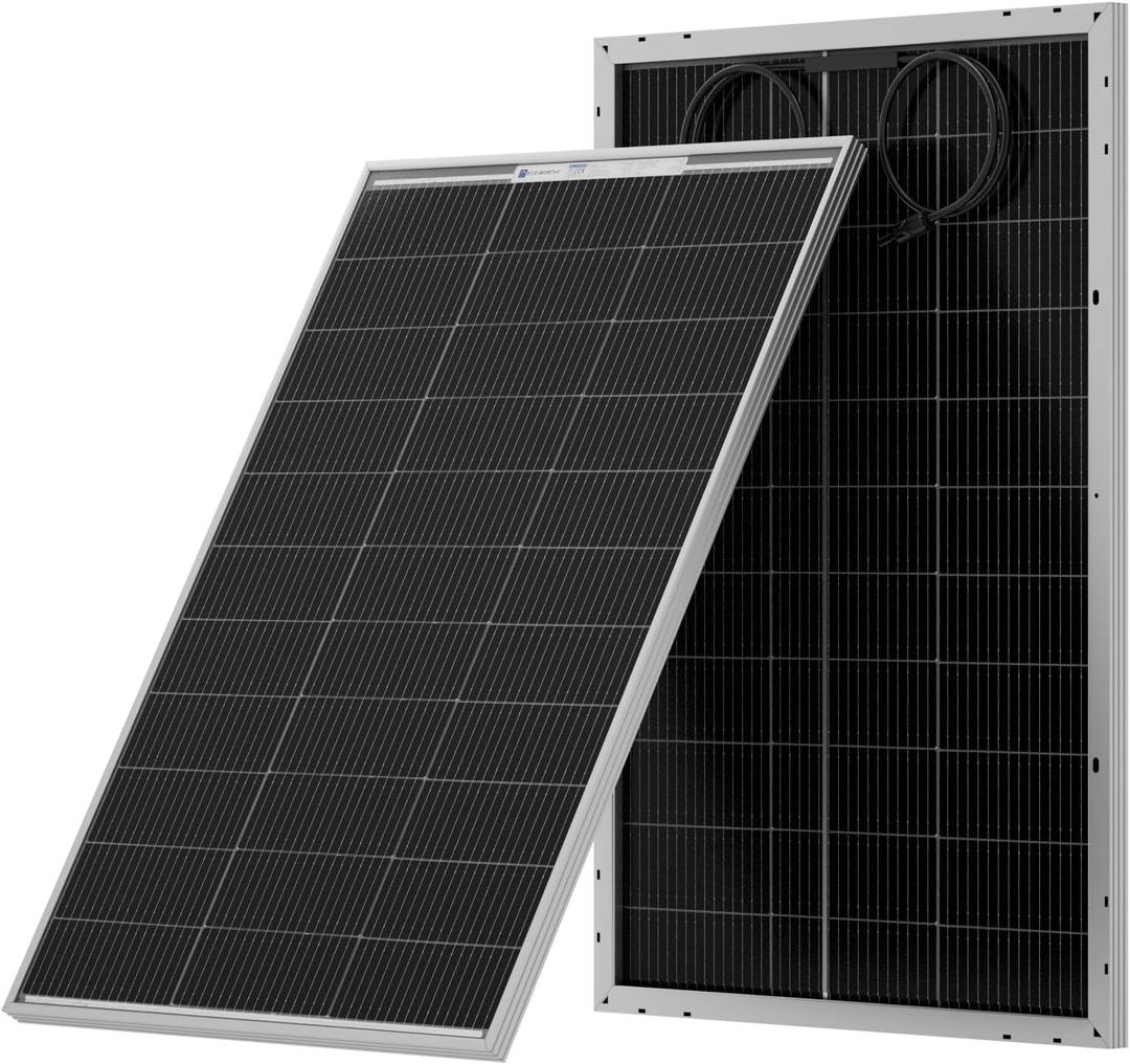 ECO-WORTHY 100 watt Solar Panel N-Type, 18V Monocrystalline
25% High Efficiency, 16BB, IP68 Waterproof, Perfect for RV,Marine, Rooftop,Trailer Camper,Farm and Other Off-Grid System