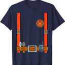Fireman Halloween DIY Firefighter Uniform Costume Dressup T-Shirt, Size: Large