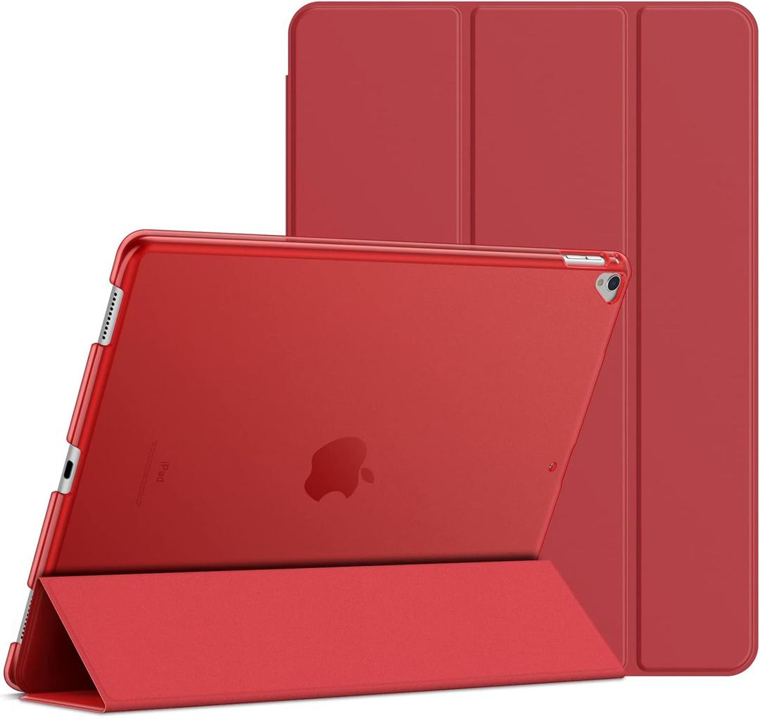 JETech Case for iPad Pro 12.9 Inch (1st and 2nd Generation, 2015 and 2017 Model), Auto Wake/Sleep (Red)