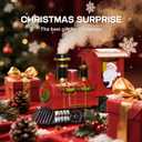 Christmas Train Ornaments with Steam Effects Multicolor Santa Christmas Table Decorations