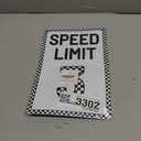 Speed Limit 3 Sign, 30x20cm/11.8x7.9in Vintage Metal Tinplate Sign Race Car Theme Party Decor for Boys Birthday Party Decoration Funny Birthday Gift