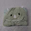 KeaBabies Hooded Baby Towel for Newborn - Viscose Derived from Bamboo Large Baby Bath Towels with Hood for Boys, Girls, Toddler, Extra Absorbent & Soft Newborn Bath Essentials (Triceratops, Regular)