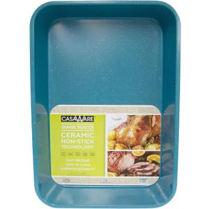 casaWare Grande Lasagna/Roaster Pan 18 x 12 x 3-Inch - Extra Large, Ceramic Coated NonStick (Blue Granite)