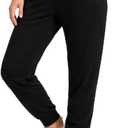 Spyder Womens Joggers - High Waisted Yoga Pants with Pockets and Drawstring - Athletic Workout & Lounge Sweatpants for Women (Medium, Black)