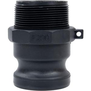 1 PC Camlock Fittings Poly Standard Type F Camlock Couplings, 2" Male Adapter x 2" Male Thread 2 inch Camlock Fittings Polypropylene Cam Groove Fitting
