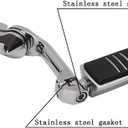 Motorcycle Highway Pegs Crash Bar Adjustable Foot Peg Compatible with Softail Sportster Electra Road Glide Road King Street Glide with 1.25" Engine Guard Chrome Long Angled