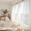 MIULEE Ivory Sheer Curtains 84 Inches Long, 4 Panels Set, Light Filtering Rod Pocket Voile Drapes for Living Room and Bedroom, Airy Soft Fabric Window Treatments, 42 x 84 Inches