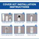 DuctlessAire - Mini Split Line Set Cover Kit - Paintable Mini Split Cover for Air Conditioner & Mini Split AC/Heating System - Durable Protection - Ideal for Indoor & Outdoor Use (White, 3" x 7.5 ft)