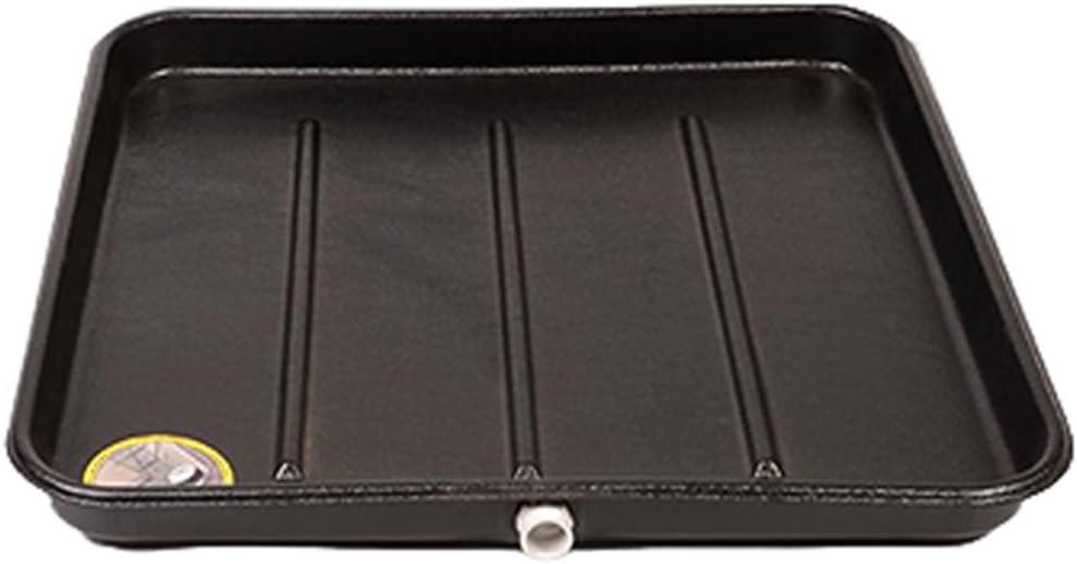 DiversiTech (6-2626L) A/C Secondary Plastic Condensate Drain Pan, Air Conditioner Drip Pan with Rolled Edges, 26 x 26, Large, Black