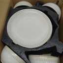 LE TAUCI Plates and Bowls Sets for 4, 12 Piece Ceramic Dinnerware Sets, Modern Stoneware Kitchen Dish Set, Chip Resistant, Microwave & Dishwasher Safe, Embossed, Arctic White