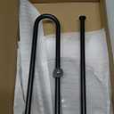 Towel Holder Stand, Stainless Steel Hand Towel Holder Rack for Bathroom Countertop, S-Shape Free Standing Towel Bar Holds 2 Towels for Kitchen Countertop, Black