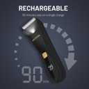 PRITECH Manscape Body Hair Trimmer - Waterproof Pubic Hair Ball Trimmer, Ceramic Blade Shavers Electric Razors for Men with USB-C Charging, Wet/Dry Use, Nick-Free Mens Grooming Kits, Gifts for Men