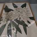 Large Framed Canvas Wall Art, White Flowers Green Leaves Decor, 16"X24"X3, Green