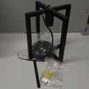 Bosomfr 1-Light Black Ceiling Light Fixture Semi Flush Mount, Rustic Vintage Retro Ceiling Light Metal Industrial Farmhouse Chandelier Lamp for Hallway Entryway Bedroom Dining Room 9.05''