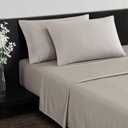 Vera Wang - King Size Sheet Set, Soft & Smooth Sateen Cotton Blend Bedding, Deep Pocket, 800 Thread Count, Bed Sheets with Fitted Sheet & Matching Pillowcases (Beige)