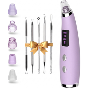Blackhead Remover Pore Vacuum  Blackhead Remover for Face with 5 Attachments & 3 Suction Levels  Blackhead Vacuum removers for Women & Men (Matte Purple)