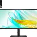 Samsung 34 ViewFinity S65UC, Ultra-WQHD, 100Hz, AMD FreeSync HDR10, KVM Switch Built in Speakers with USB-C Curved Monitor, LS34C654UANXGO, 2025