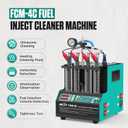 PLAYOCCAR Fuel Injector Cleanr Machine,4 Cylinder Ultrasonic Heating Cleaning Injector Machine,Tester Kit for Gasoline Diesel Car & Motorcycle FEI/FSI Injector