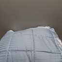 downluxe Queen Size Blanket with Satin Trim, Lightweight Down Alternative Blankets Queen Size for All Season, Machine Washable (Cool Blue, 90x90 Inch)